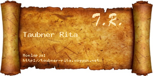 Taubner Rita névjegykártya